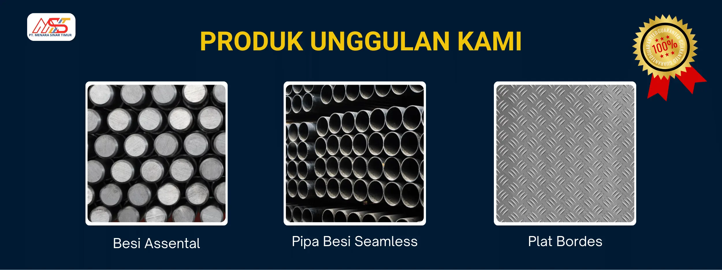 Produk unggulan besi assental pipa seamless plat bordes PT Menara Sinar Timur